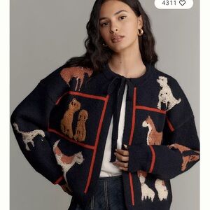 Maeve Black and Brown Animal Cardigan